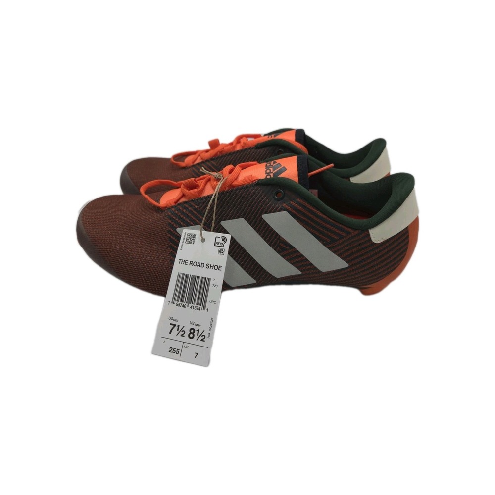 Adidas The Road Cycling Shoes Orange Green Lace Up Men's‎ Size 7.5
